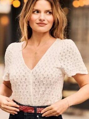 White Sezane Knit Top - Perfect Condition; Size XS